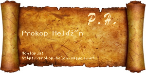 Prokop Helén névjegykártya